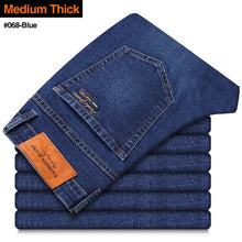 Load image into Gallery viewer, 2020 New Men&#39;s Stretch Regular Fit Jeans Business Casual Classic Style Fashion Denim Trousers Male Black Blue Gray Pants - Larry&#39;s Anything Goes