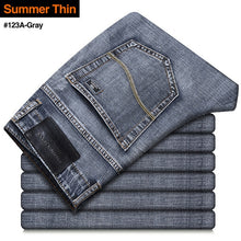 Load image into Gallery viewer, 2020 New Men&#39;s Stretch Regular Fit Jeans Business Casual Classic Style Fashion Denim Trousers Male Black Blue Gray Pants - Larry&#39;s Anything Goes