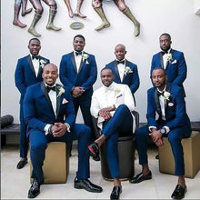 Load image into Gallery viewer, High quality Blue groom suits wear tailored suits Wedding Best Men fit slim party business suite 2-piece terno masculino - Larry&#39;s Anything Goes