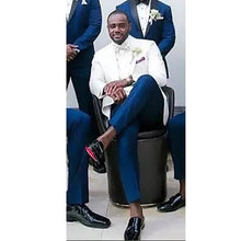 Load image into Gallery viewer, High quality Blue groom suits wear tailored suits Wedding Best Men fit slim party business suite 2-piece terno masculino - Larry&#39;s Anything Goes