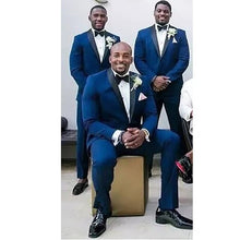 Load image into Gallery viewer, High quality Blue groom suits wear tailored suits Wedding Best Men fit slim party business suite 2-piece terno masculino - Larry&#39;s Anything Goes