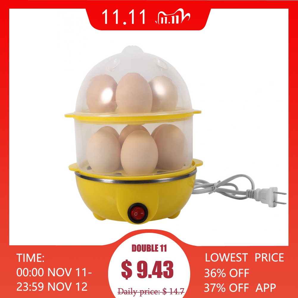 220V 50HZ Multifunctional Double layer 14 Egg Electric Egg Boiler Cooker Mini Steamer Poacher Cookware Kitchen Cooking Tool - Larry's Anything Goes