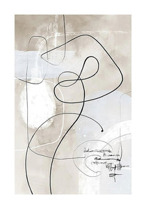 Abstract Line Figure Poster Wall Art Canvas Print Painting Minimalist Retro Black and White Home Decor Bedroom Backdrop Pictures - Larry's Anything Goes