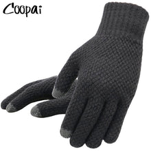 Load image into Gallery viewer, Winter Men Knitted Gloves Touch Screen High Quality Male Mitten Thicken Warm Wool Cashmere Solid Men Business Gloves Autumn - Larry&#39;s Anything Goes