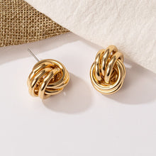 Load image into Gallery viewer, New Fashion Gold Color Metal Drop Earrings Stainless Steel Simple Knot Twist Earrings For Women Statement Jewelry 2020 Pendiente - Larry&#39;s Anything Goes