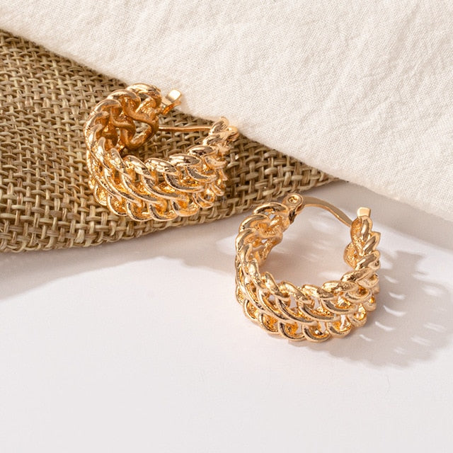 New Fashion Gold Color Metal Drop Earrings Stainless Steel Simple Knot Twist Earrings For Women Statement Jewelry 2020 Pendiente - Larry's Anything Goes