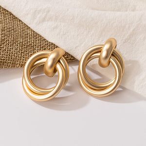 New Fashion Gold Color Metal Drop Earrings Stainless Steel Simple Knot Twist Earrings For Women Statement Jewelry 2020 Pendiente - Larry's Anything Goes