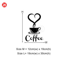 Load image into Gallery viewer, 28 styles Coffee Wall Stickers Vinyl Wall Decals Kitchen Stickers English Quote Home Decorative Stickers PVC Dining Room Shop - Larry&#39;s Anything Goes