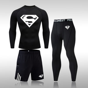 Tracksuit Men Sports Suit Gym Fitness Compression Clothes Running Jogging Sportwear Exercise Workout Rashguard Tights - Larry's Anything Goes