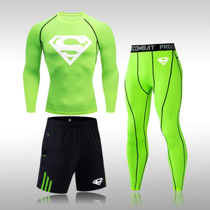 Tracksuit Men Sports Suit Gym Fitness Compression Clothes Running Jogging Sportwear Exercise Workout Rashguard Tights - Larry's Anything Goes