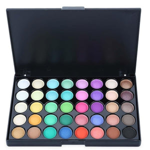 40 Color Matte Eyeshadow Palette Glitter Eye Shadow Waterproof Long Lasting Make Up Pallet Shimmer Fashion Women Beauty Eyes - Larry's Anything Goes