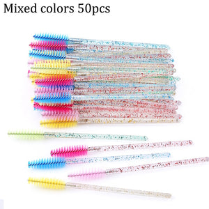 Eyelash Extension Disposable Eyebrow brush Mascara Wand Applicator Spoolers Eye Lashes Cosmetic Brushes Set makeup tools - Larry's Anything Goes