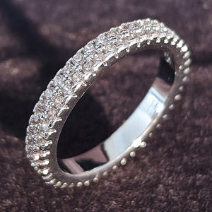 Luxury 925 Sterling Silver Wedding Band Eternity Ring For Women Big Gift For Ladies Love Wholesale Lots Bulk Jewelry R4577 - Larry's Anything Goes