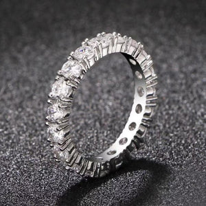 Luxury 925 Sterling Silver Wedding Band Eternity Ring For Women Big Gift For Ladies Love Wholesale Lots Bulk Jewelry R4577 - Larry's Anything Goes