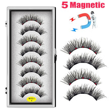 Load image into Gallery viewer, LEKOFO 4 Pairs 5 Magnet Magnetic False Eyelashes Handmade Mink Eye Lashes faux cils magnetique 3D Natural magnetic Lashes WSP - Larry&#39;s Anything Goes