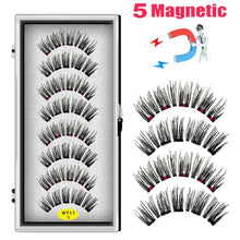 Load image into Gallery viewer, LEKOFO 4 Pairs 5 Magnet Magnetic False Eyelashes Handmade Mink Eye Lashes faux cils magnetique 3D Natural magnetic Lashes WSP - Larry&#39;s Anything Goes