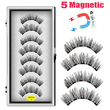 Load image into Gallery viewer, LEKOFO 4 Pairs 5 Magnet Magnetic False Eyelashes Handmade Mink Eye Lashes faux cils magnetique 3D Natural magnetic Lashes WSP - Larry&#39;s Anything Goes