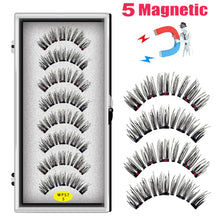 Load image into Gallery viewer, LEKOFO 4 Pairs 5 Magnet Magnetic False Eyelashes Handmade Mink Eye Lashes faux cils magnetique 3D Natural magnetic Lashes WSP - Larry&#39;s Anything Goes