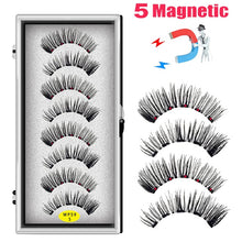 Load image into Gallery viewer, LEKOFO 4 Pairs 5 Magnet Magnetic False Eyelashes Handmade Mink Eye Lashes faux cils magnetique 3D Natural magnetic Lashes WSP - Larry&#39;s Anything Goes