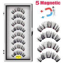 Load image into Gallery viewer, LEKOFO 4 Pairs 5 Magnet Magnetic False Eyelashes Handmade Mink Eye Lashes faux cils magnetique 3D Natural magnetic Lashes WSP - Larry&#39;s Anything Goes