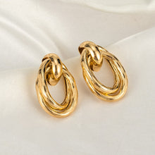 Load image into Gallery viewer, New Fashion Gold Color Metal Drop Earrings Stainless Steel Simple Knot Twist Earrings For Women Statement Jewelry 2020 Pendiente - Larry&#39;s Anything Goes