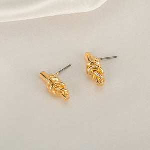 New Fashion Gold Color Metal Drop Earrings Stainless Steel Simple Knot Twist Earrings For Women Statement Jewelry 2020 Pendiente - Larry's Anything Goes
