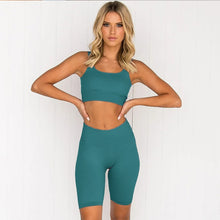 Load image into Gallery viewer, Seamless Sport Set Women Bra And Short Pants Sportswear 2 Piece Workout Outfit Active Fitness Suit Yoga Gym Sets Gym Clothes - Larry&#39;s Anything Goes