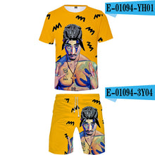 Load image into Gallery viewer, Tupac Amaru Shakur Two Pieces Sets Men 3D T Shirts+Shorts Suit Men Summer Tops Tees Rapper Tupac Fashion T-shirt Men Clothing - Larry&#39;s Anything Goes