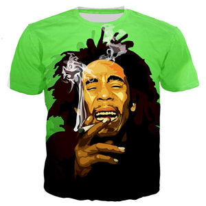 Hot Sale Rapper Bob Marley T Shirt Men/women New Fashion Cool 3D Printed T-shirts Casual Harajuku Style Tshirt Streetwear Tops - Larry's Anything Goes