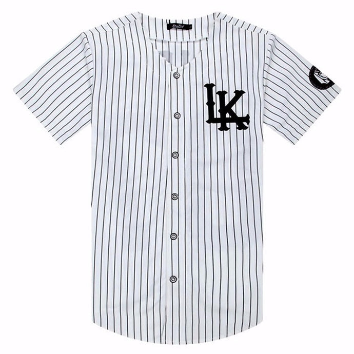 New 07 baseball uniform T-shirt fashion hip hop baseball T shirt jersey men's clothing women's clothes tyga final king costume - Larry's Anything Goes