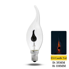 Load image into Gallery viewer, Edison Led Candle Light Bulb E14 E27 LED Flame Effect Bulb 3W AC220V Home For Decor Lighting Ampoule Candle Bulb - Larry&#39;s Anything Goes