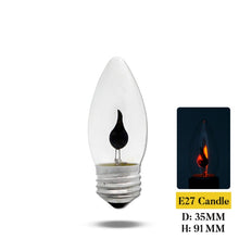 Load image into Gallery viewer, Edison Led Candle Light Bulb E14 E27 LED Flame Effect Bulb 3W AC220V Home For Decor Lighting Ampoule Candle Bulb - Larry&#39;s Anything Goes