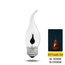 Load image into Gallery viewer, Edison Led Candle Light Bulb E14 E27 LED Flame Effect Bulb 3W AC220V Home For Decor Lighting Ampoule Candle Bulb - Larry&#39;s Anything Goes