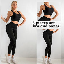 Load image into Gallery viewer, 3 PCS Women Yoga Sets Fitness Sport Wear Leggings High Support Bra Crop Top Workout Clothes Gym Seamless Yoga Suits Gym Clothes - Larry&#39;s Anything Goes