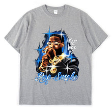 Load image into Gallery viewer, 2021 New Pop Smoke Fashion T Shirt Hip Hop Streetwear Male T-Shirt Men Rapper The Woo King Casual Tops 100% Cotton Tee Shirt - Larry&#39;s Anything Goes