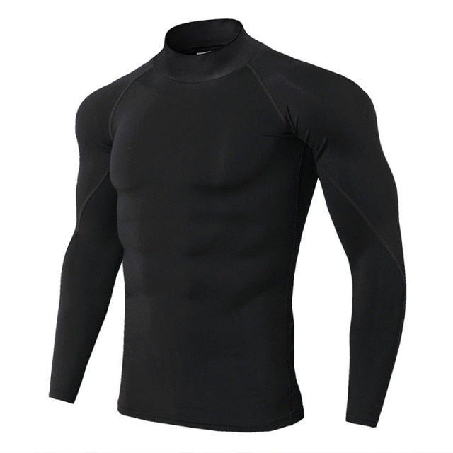 Thermal Underwear For Men High Collar Camiseta Termica Sport Thermo Shirt Quick Dry Compressed Underwear Clothes Men Bielizna - Larry's Anything Goes