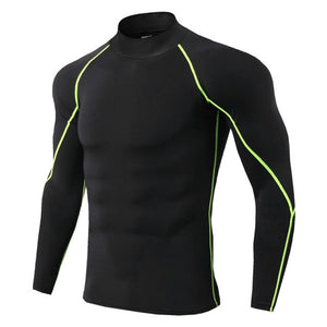 Thermal Underwear For Men High Collar Camiseta Termica Sport Thermo Shirt Quick Dry Compressed Underwear Clothes Men Bielizna - Larry's Anything Goes
