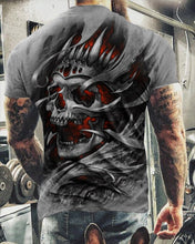 Load image into Gallery viewer, Fashion Summer Horror Skull 3D Print Men&#39;s T-Shirt O-Neck Short Sleeve Casual Breathable Oversized Male T Shirt Top Men Clothing - Larry&#39;s Anything Goes