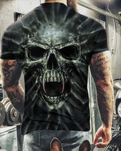 Load image into Gallery viewer, Fashion Summer Horror Skull 3D Print Men&#39;s T-Shirt O-Neck Short Sleeve Casual Breathable Oversized Male T Shirt Top Men Clothing - Larry&#39;s Anything Goes