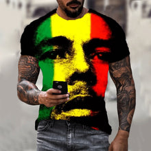 Load image into Gallery viewer, Harajuku 3d T-shirt Bob Marley Print Men&#39;s Short-sleeved Summer Casual Breathable Oversized T-shirt Fashion Popular Rapper Top - Larry&#39;s Anything Goes