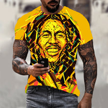 Load image into Gallery viewer, Harajuku 3d T-shirt Bob Marley Print Men&#39;s Short-sleeved Summer Casual Breathable Oversized T-shirt Fashion Popular Rapper Top - Larry&#39;s Anything Goes