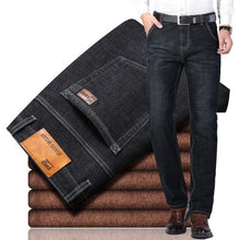 Load image into Gallery viewer, 2021 Winter Jeans Men Black Slim Fit Stretch Thick Velvet Pants Warm Jeans Casual Fleece Trousers Male Plus Size - Larry&#39;s Anything Goes