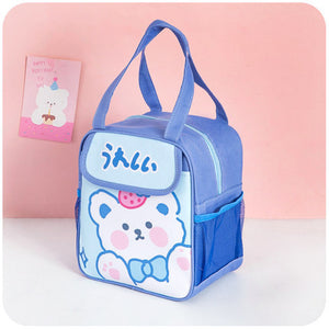 Kawaii Lunch Bag Women Cute Bear Picnic Travel Thermal Breakfast Box Girls School Child Convenient Lunch Box Tote Food Bags 118 - Larry's Anything Goes