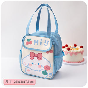 Kawaii Lunch Bag Women Cute Bear Picnic Travel Thermal Breakfast Box Girls School Child Convenient Lunch Box Tote Food Bags 118 - Larry's Anything Goes