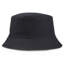 Load image into Gallery viewer, Solid Color Black Foldable Bucket Hat Beach Sun Hat Street Headwear Fisherman Outdoor White Cap Men and Woman Hat - Larry&#39;s Anything Goes