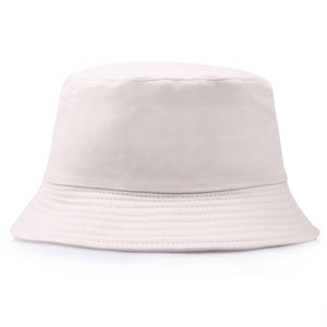 Solid Color Black Foldable Bucket Hat Beach Sun Hat Street Headwear Fisherman Outdoor White Cap Men and Woman Hat - Larry's Anything Goes