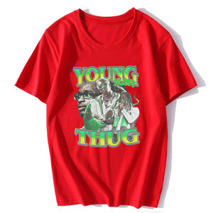 Young Thug Rapper Funny Print Men T-Shirt Top Graphic Simple Style Tshirt Hip hop T Shirts Harajuku Clothing Summer streetwear - Larry's Anything Goes