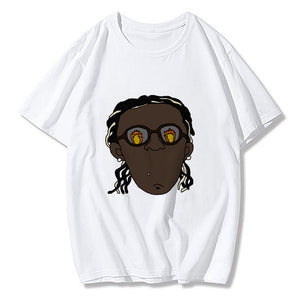 Young Thug Rapper Funny Print Men T-Shirt Top Graphic Simple Style Tshirt Hip hop T Shirts Harajuku Clothing Summer streetwear - Larry's Anything Goes