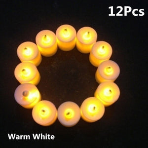 12/24/48pcs Flameless LED Tealight Tea Candles Wedding Light Romantic Candles Lights for  Birthday Party Wedding Decorations - Larry's Anything Goes