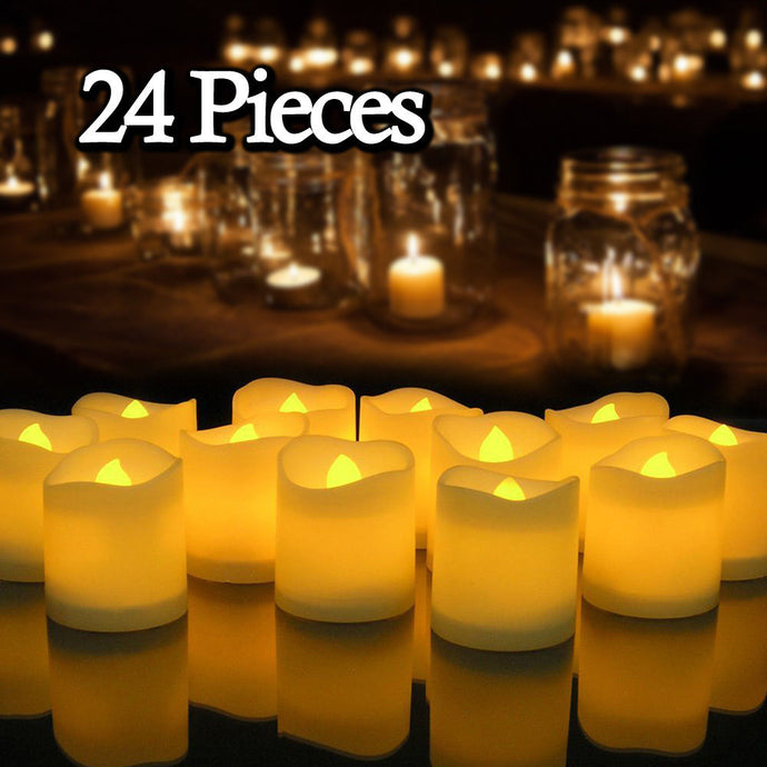 6/24Pcs Flameless LED Candles Tea Light Creative Lamp Battery Powered Home Wedding Birthday Party Decoration Lighting Dropship - Larry's Anything Goes